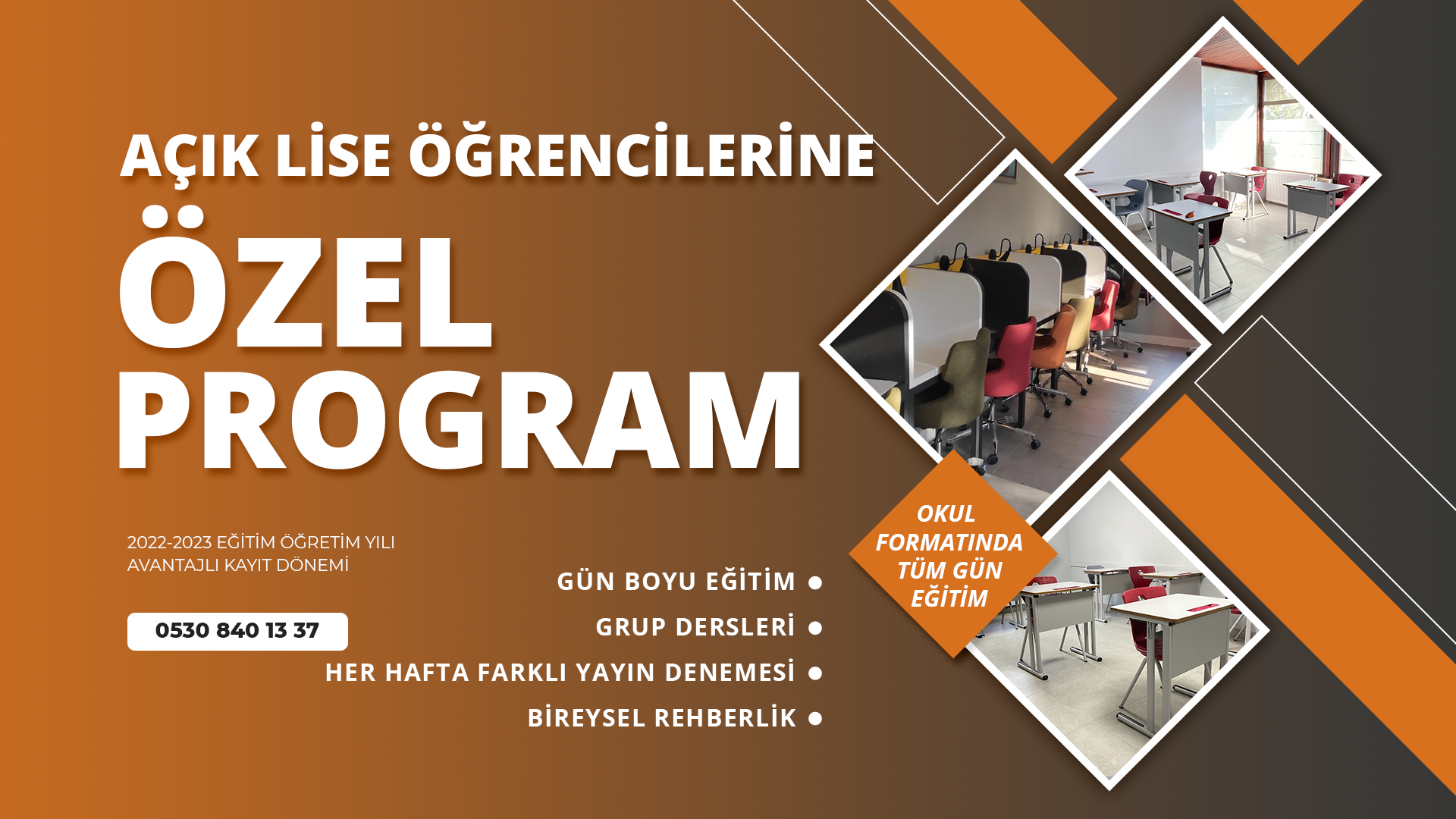 Açık Lise Öğrencilerine Özel Program
2022-2023 Eğitim Öğretim Yılı Kayıt Görüşmeleri Başladı.